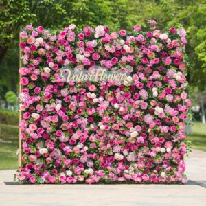 ValarFlowers VF-325 造花フラワーウォール背景 8ft x 8ft（スタンド付き）